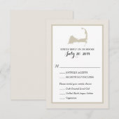 Kabeljauw | Het RSVP-menu voor bruiloft RSVP Kaartje (Voorkant / Achterkant)