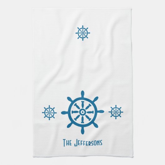 Kabeljauw, hoofdscheepskapitein, wiellijnen theedoek (Verticaal)