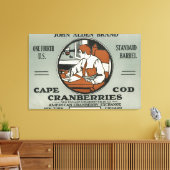 Kabeljauw John Alden Brand Cranberry Label Canvas Afdruk (Insitu (Woonkamer))