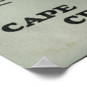 Kabeljauw John Alden Brand Cranberry Label Poster (Hoek)