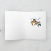 Kabeljauw-mandje kerstmis feestdagen kaart (Binnen)