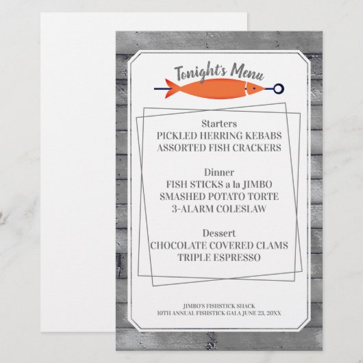 Kabeljauw, menu briefhoofd (Voorkant / Achterkant)