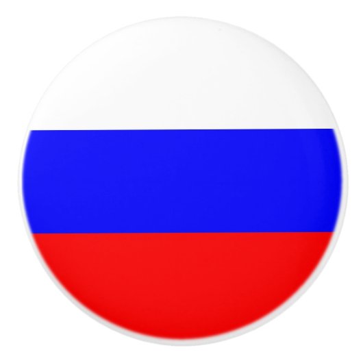 Kabeljauw met Russische vlag Keramische Knop (Voorkant)