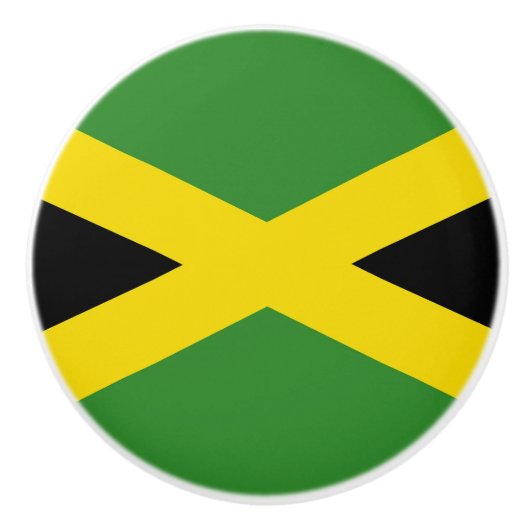 Kabeljauw met vlag van Jamaica Keramische Knop (Voorkant)
