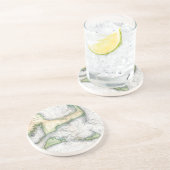 Kabeljauw, Nantucket, Martha's wijngaard Zandsteen Onderzetter (Zijkant)