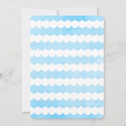 Kabeljauw onder het Baby shower Zee Kaart (Achterkant)