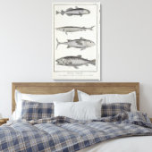 Kabeljauw, tonijn, zalm en sturgeon canvas afdruk (Insitu (Slaapkamer))