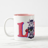 Kabeljauw-Valentijnsdag Tweekleurige Koffiemok (Links)