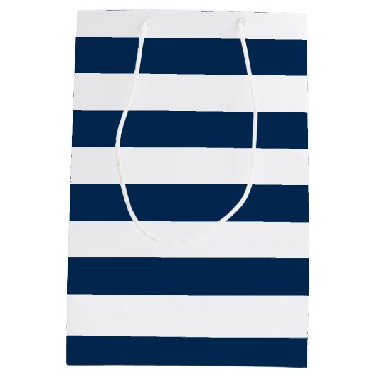 Kabeljauw van marinesblauwe cape en Stripes Medium Cadeauzakje (Achterkant)