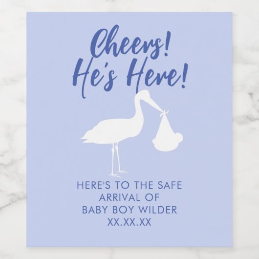 Kabeljauw voor winkelwieg wijn etiket (Enkel label)