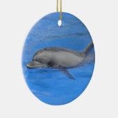 Kabeljauwdolfijn zwemmen keramisch ornament (Rechts)