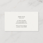 Kabeljauwers uit het cateringgebak visitekaartje (Achterkant)