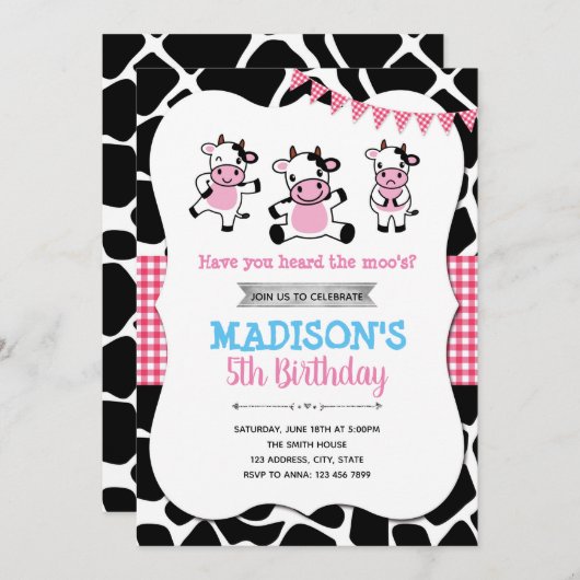 Kabeljauwuitnodiging Kaart (Voorkant / Achterkant)