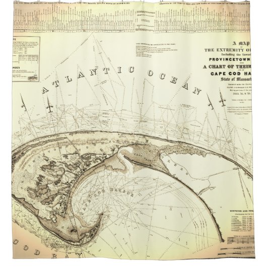 Kabelkaart voor provincetown douchegordijn (Voorkant)