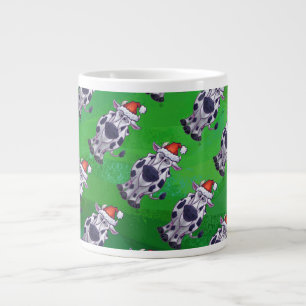 Kabelkerst op groen grote koffiekop