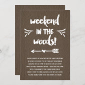 Kabelkoorts | Rustic Bachelorette Party Kaart (Voorkant / Achterkant)