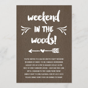 Kabelkoorts   Rustic Bachelorette Party Kaart