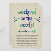 Kabelkoorts | Rustic Bachelorette Party Kaart (Voorkant / Achterkant)