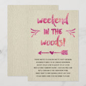 Kabelkoorts | Rustic Bachelorette Party Kaart (Voorkant / Achterkant)