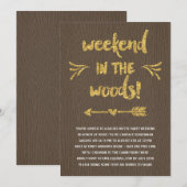 Kabelkoorts | Rustische Chic Bachelorette Party Kaart (Voorkant / Achterkant)