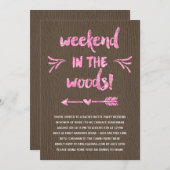 Kabelkoorts | Rustische Chic Bachelorette Party Kaart (Voorkant / Achterkant)