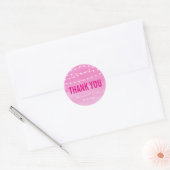 Kabellichten Fuchsia Waterverf Ronde Sticker (Envelop)