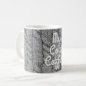 Kabelmessen trui schattig grijs koffiemok (Voorkant links)