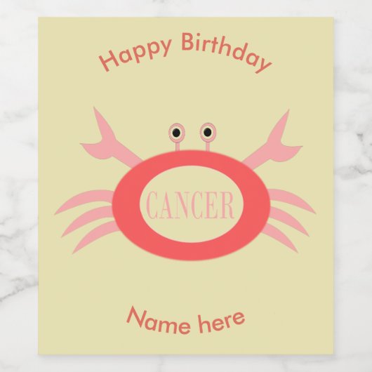 Kabelopjes met flesjes met sterren voor kankergeba wijn etiket (Enkel label)