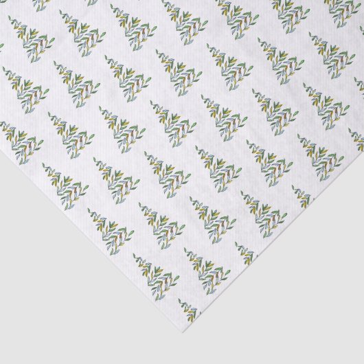 Kabelpapier met kerstboomstructuur tissuepapier (Detail)
