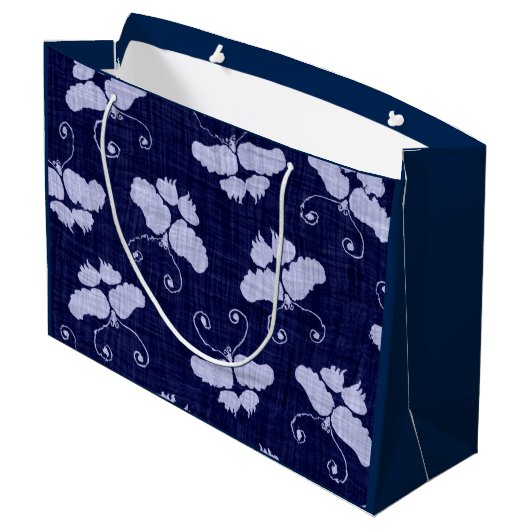 KABELS VAN LABEL IN BLAUW GROOT CADEAUZAKJE (Achterkant Gekanteld)