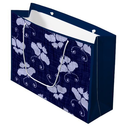 KABELS VAN LABEL IN BLAUW GROOT CADEAUZAKJE (Voorkant Gekanteld)