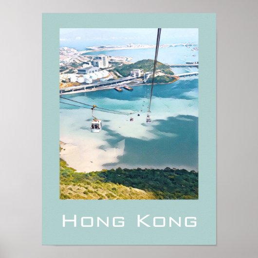 Kabelwandbekleding in Hong Kong Poster (Voorkant)