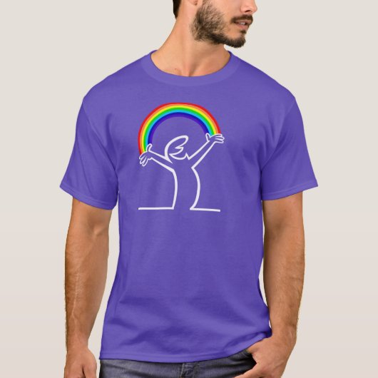 Kabelwerker Regenboogjongen T-shirt (Voorkant)