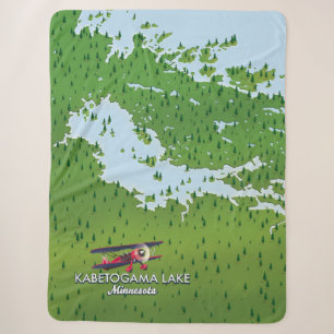 Kabetogama meer, Minnesota, VS Reis kaart. Sherpa Deken