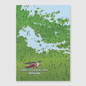 Kabetogama-meer, Minnesota, VS-reiskaart. (Voorkant)