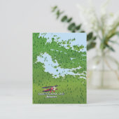 Kabetogama-meer, Minnesota, VS-reiskaart. Briefkaart (Staand voorkant)