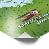 Kabetogama-meer, Minnesota, VS-reiskaart. Foto Afdruk (Hoek)