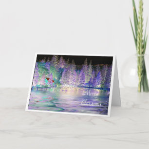 Kabin op het IR-meer - Vrolijk kerstfeest Feestdagen Kaart