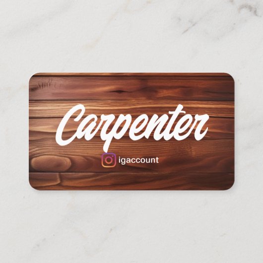 Kabinet Makers Carpenter Sample Visitekaartje (Achterkant)