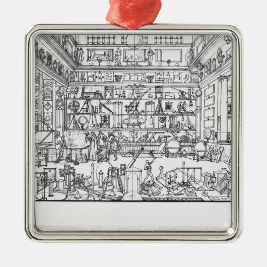 Kabinet of physics, 1687 metalen ornament (Voorkant)