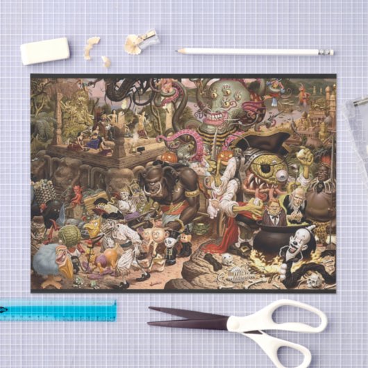 Kabinet van de Curiositiesectie Tissuepapier (Craft)