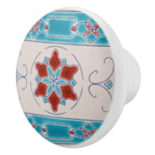 Kabinet van de Majolica van de Jugendstil het Sier Keramische Knop