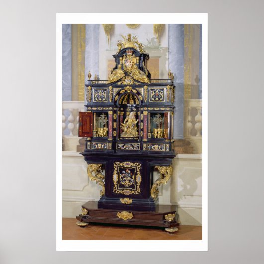 kabinet van het electoraat, c.1704 (ebony, poster (Voorkant)