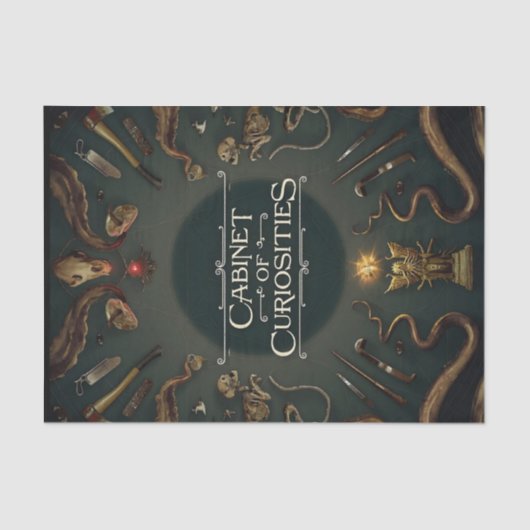 Kabinet van het Poster van de Curiosities Tissuepapier (Voorkant)
