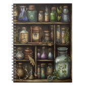 Kabinet van nieuwsgierigheid heksen kruiden en oog notitieboek (Voorkant)