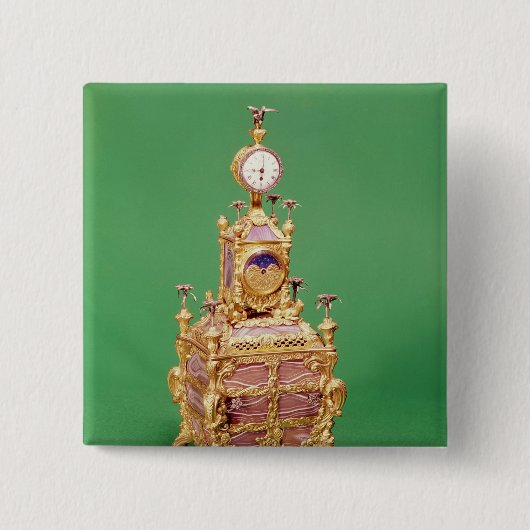 Kabinetsklok, c.1766 vierkante button 5,1 cm (Voorkant)