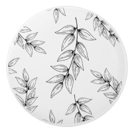 Kabinetsknoppen, geïnspireerd op Natuur, zwart-wit Keramische Knop