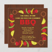 Kabob Summer Barbecue Party Kaart (Voorkant / Achterkant)
