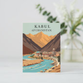 Kaboel, Afghanistan Bergen  Kunst Briefkaart (Staand voorkant)
