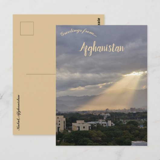 Kaboel Afghanistan na een neerslag Briefkaart (Voorkant / Achterkant)